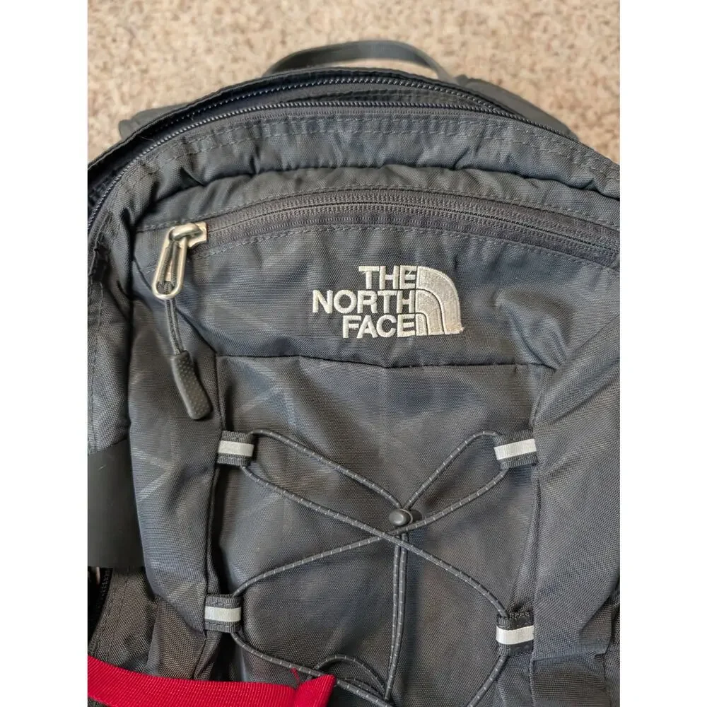 The North Face Borealis Backpack Unisex Large Gray Red Hiking School Travel Bag